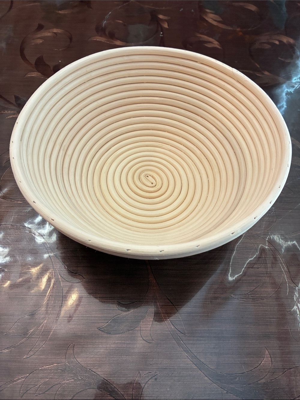 9” Handcrafted Coil Bread Proofing Bowl - Cream